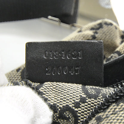 Gucci GG Monogram Web Double Pocket Belt Bag Navy Black 7 of 8