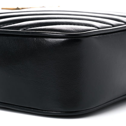 Saint Laurent Calfskin Matelasse Monogram Lou Camera Bag Black 9 of 11