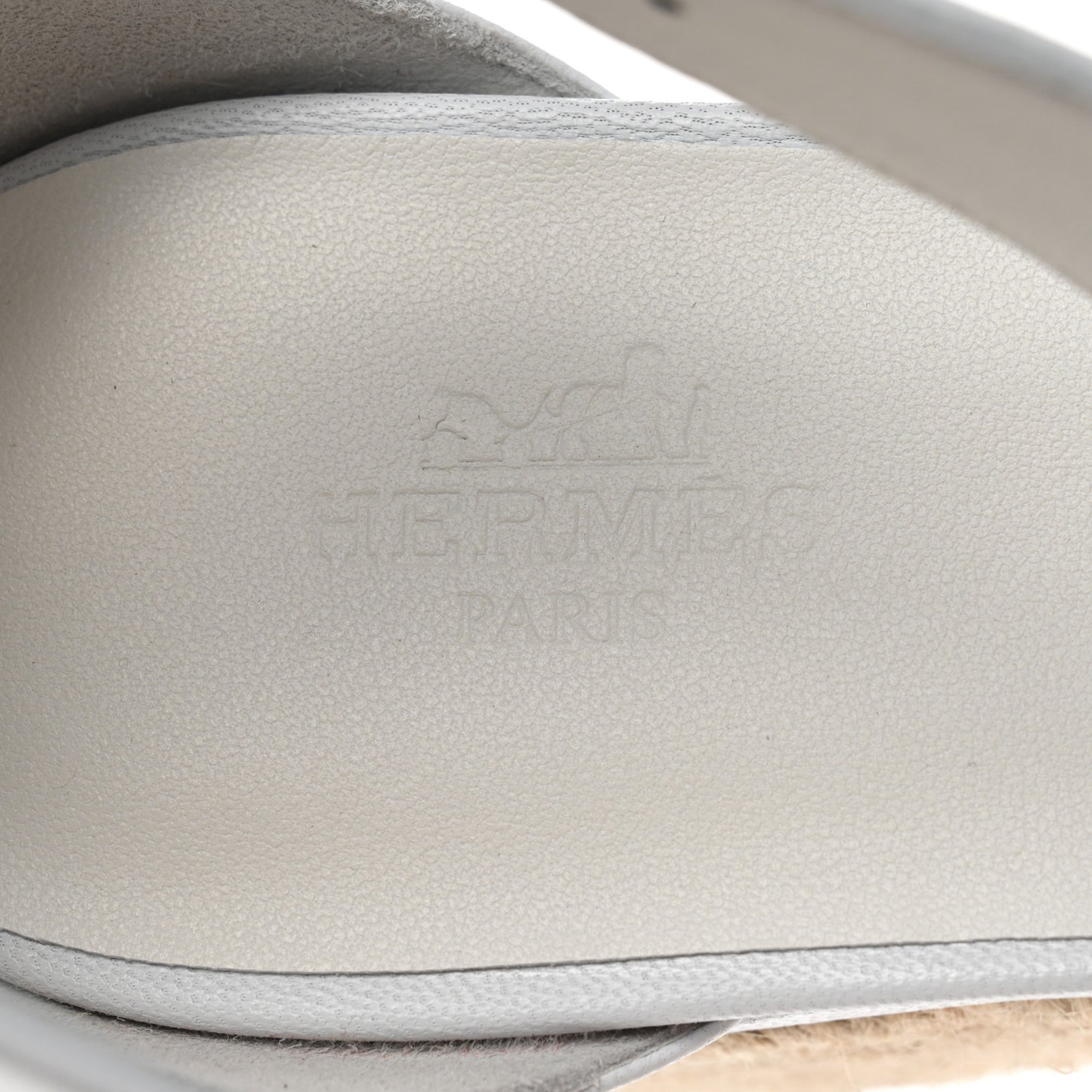 Goatskin Elda Espadrille Wedge Sandals 39 White