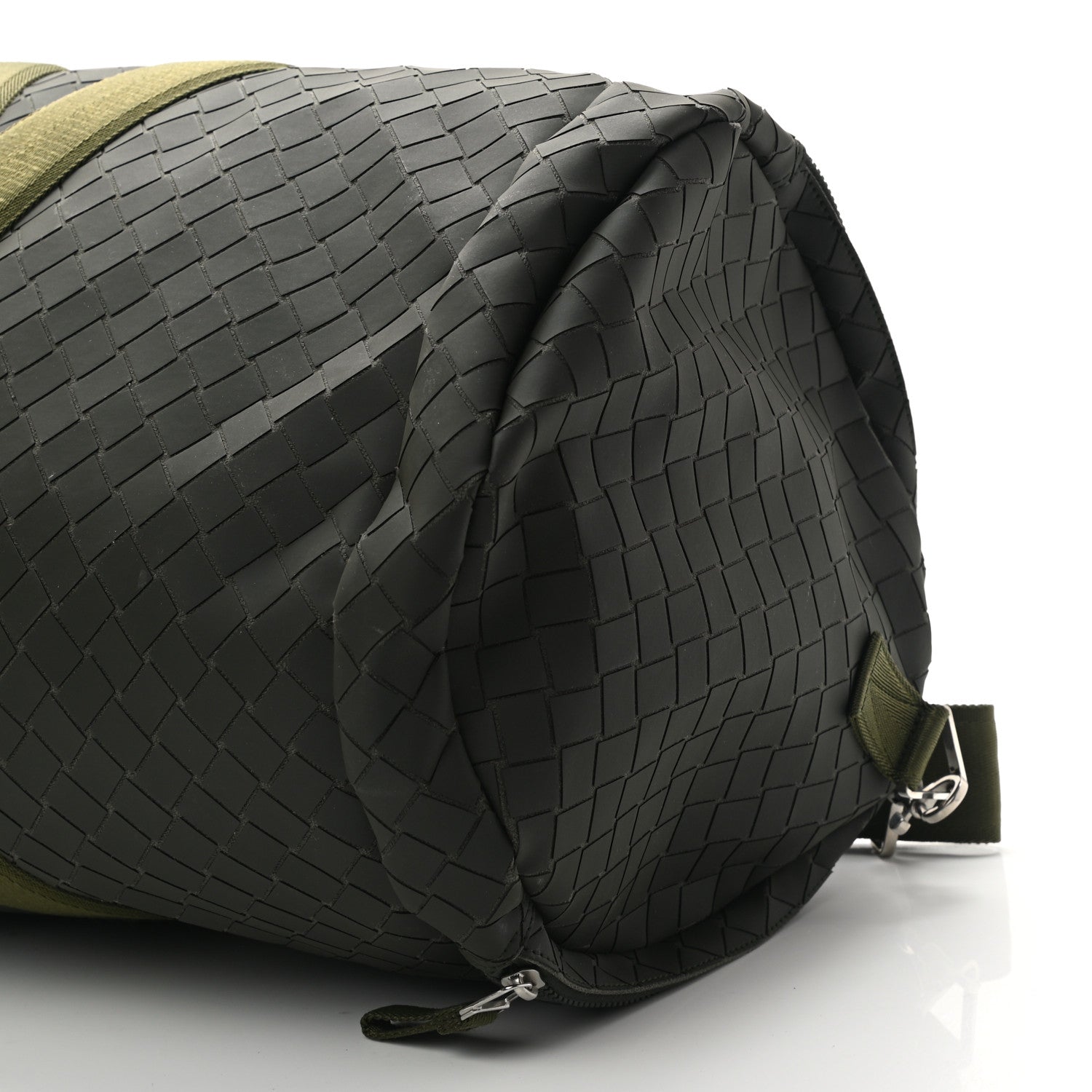 Bottega Veneta Intrecciato Rubber Canvas Duffle Bag Camping 7 of 9
