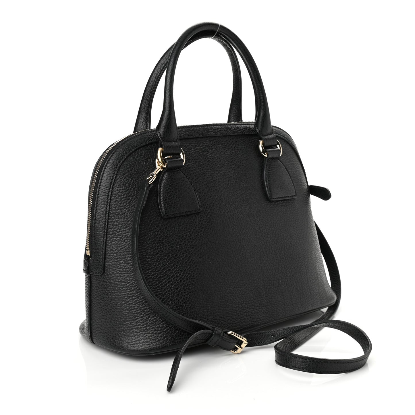 Calfskin Medium Dome Bag Black