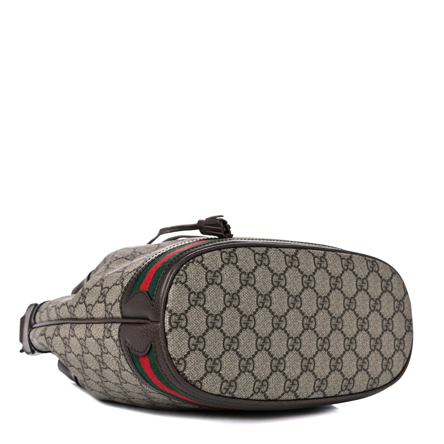 Gucci GG Supreme Monogram Web Ophidia Bucket Bag Brown 4 of 10