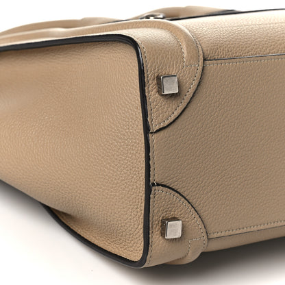 Celine Drummed Calfskin Micro Luggage Dune 7 of 8