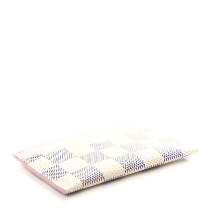 Louis Vuitton Damier Azur Daily Card Holder Rose Ballerine 4 of 8