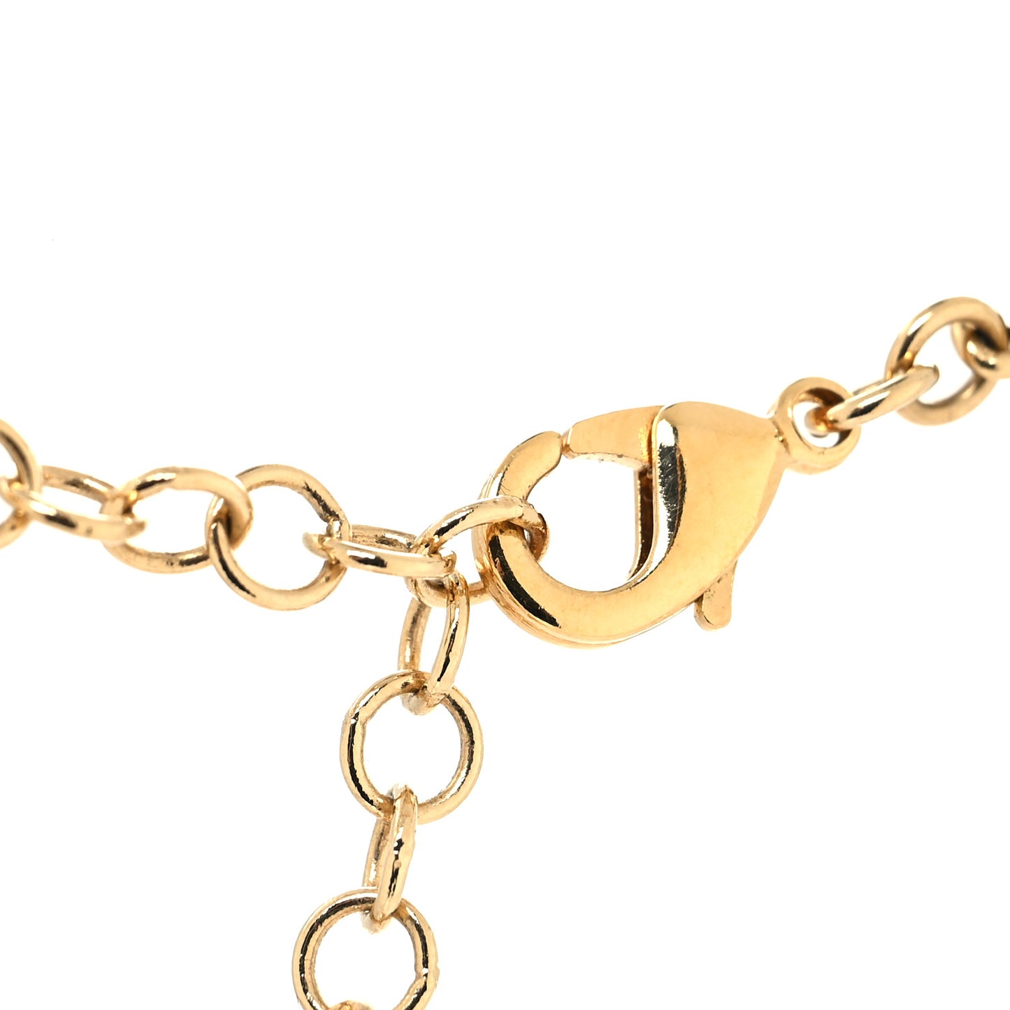 Metal Lambskin Chain CC Bow Necklace Black Gold