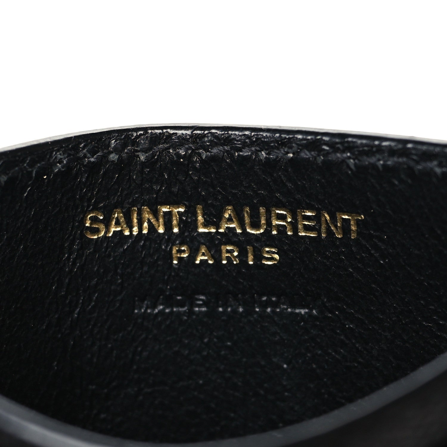 Saint Laurent Grain De Poudre Matelasse Chevron Monogram Credit Card Case Black 6 of 8