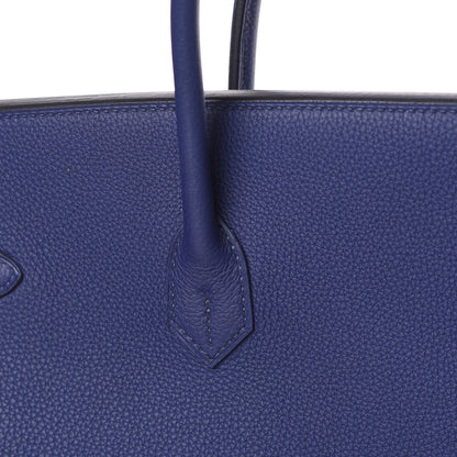 Hermes Togo Swift Officier Birkin 40 Bleu Encre Bordeaux 31 of 35