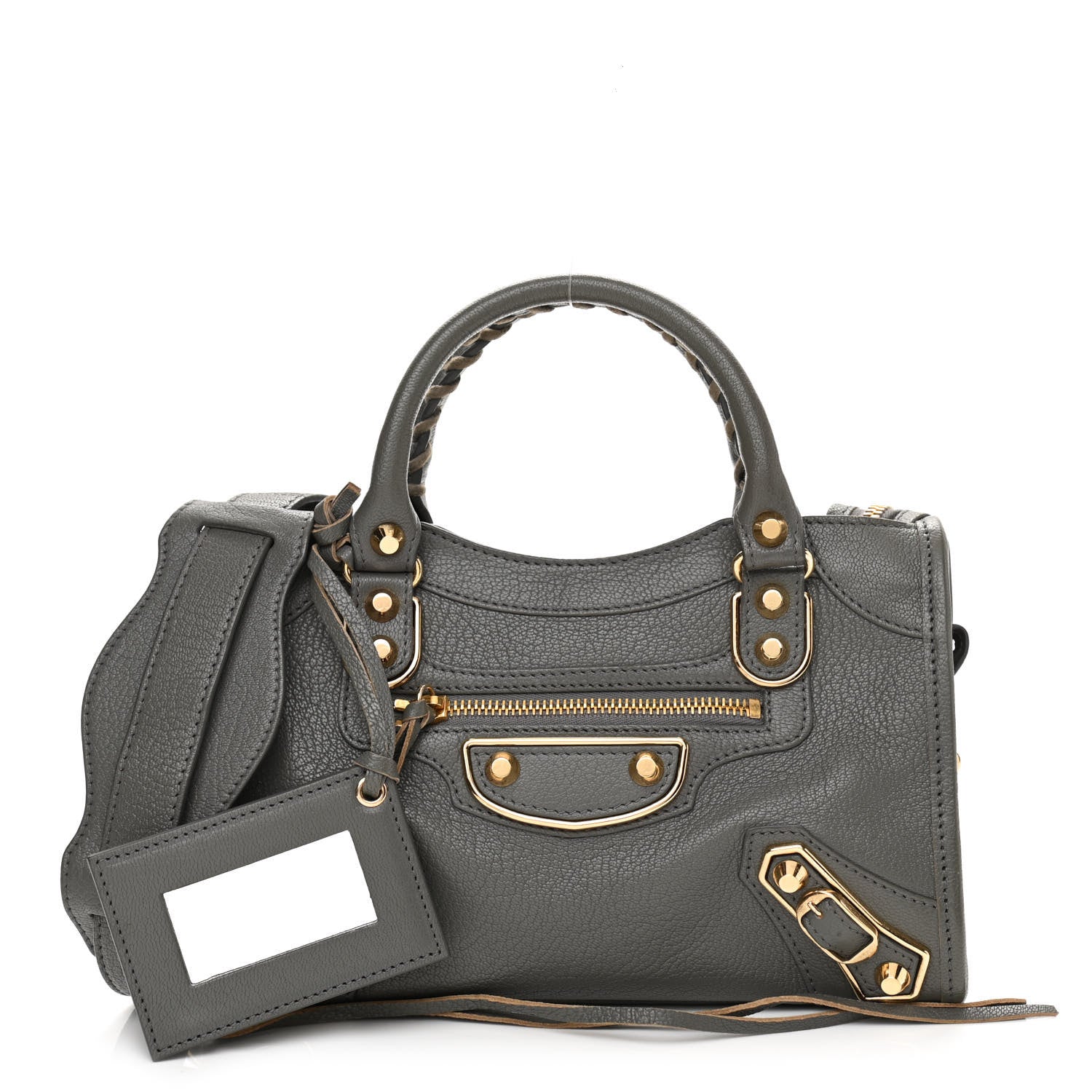 Balenciaga Chevre Gold Metallic Edge Hardware Mini City Gris Acier 1 of 9