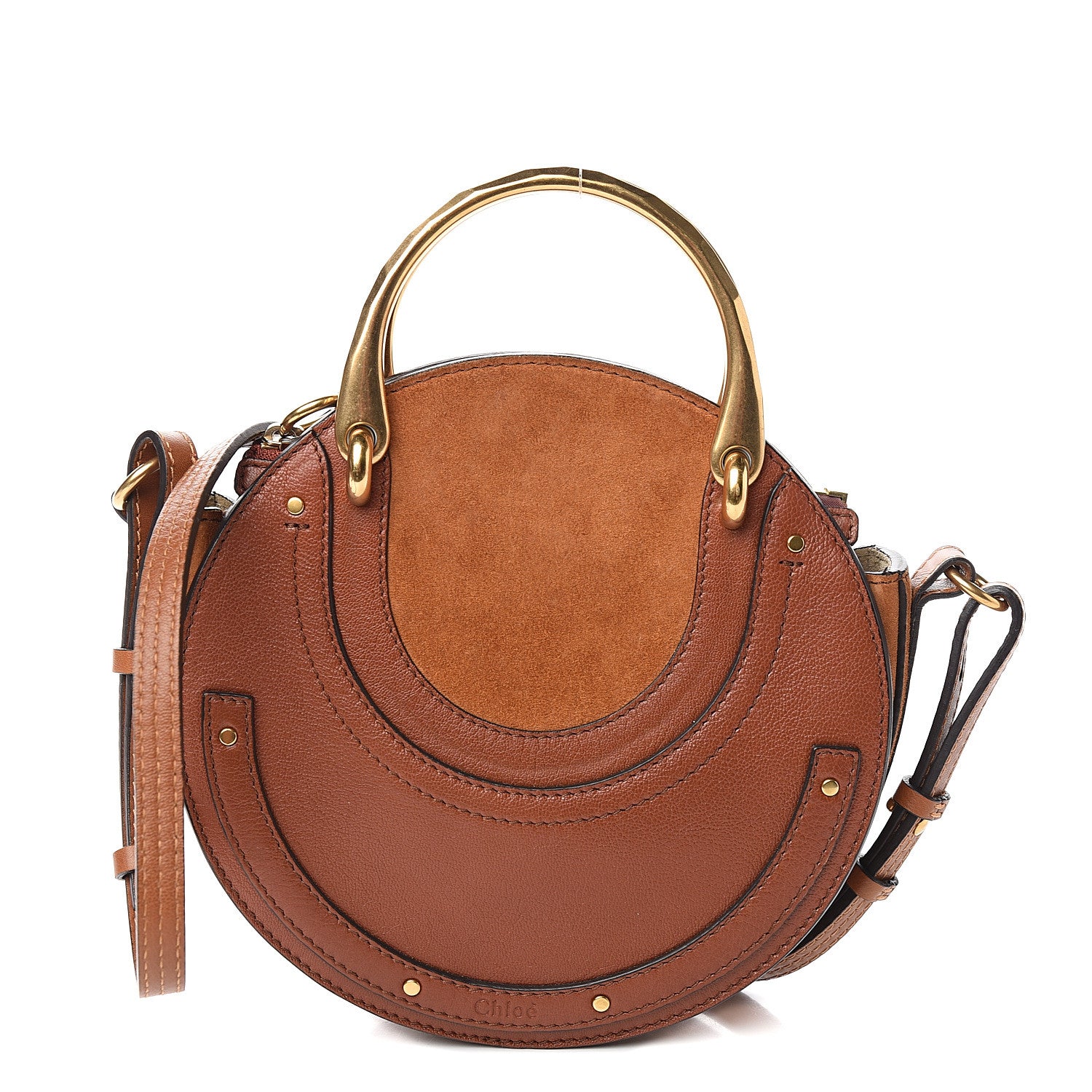 Chloe Shiny Goatskin Smooth Calfskin Suede Small Pixie Bag Saffron Red 1 of 8