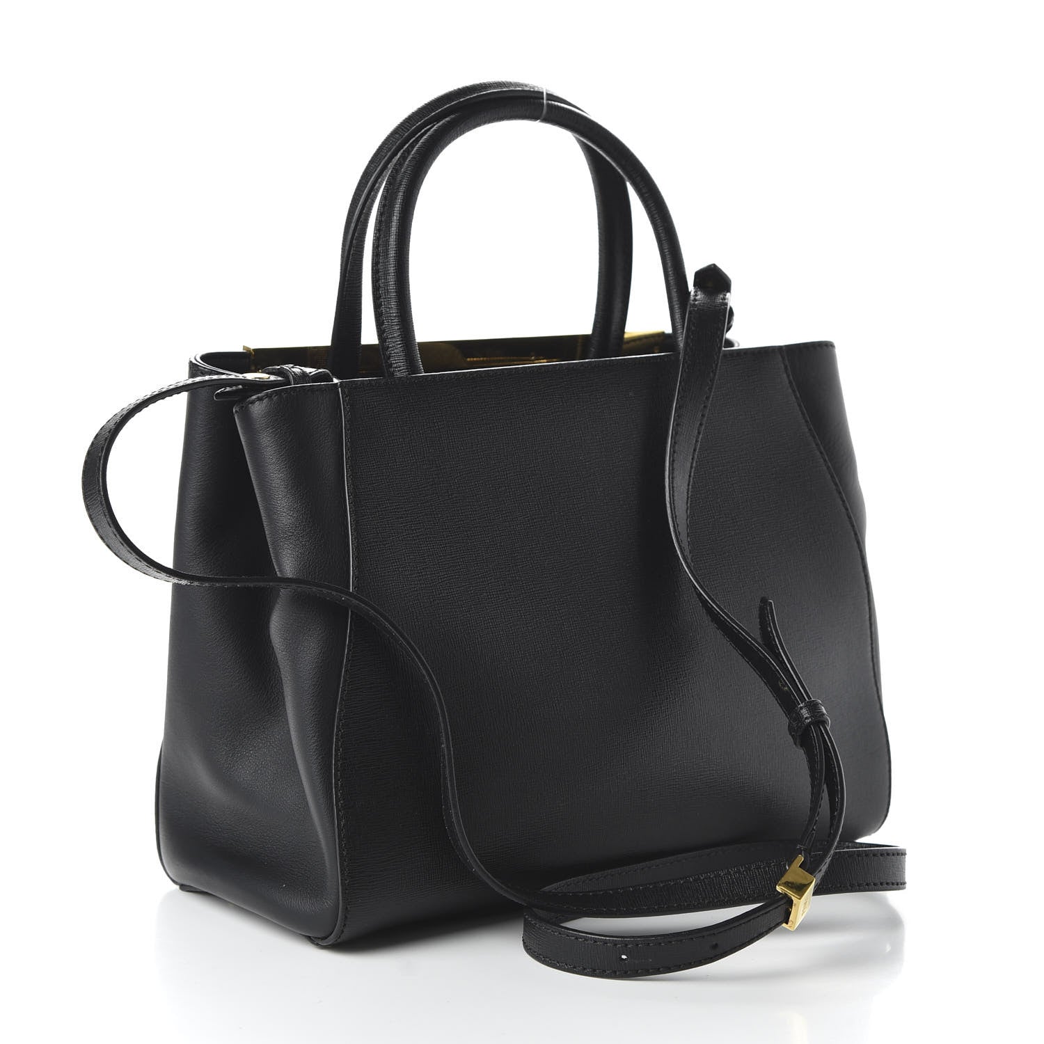 Fendi Vitello Elite Petite 2Jours Tote Black 4 of 10