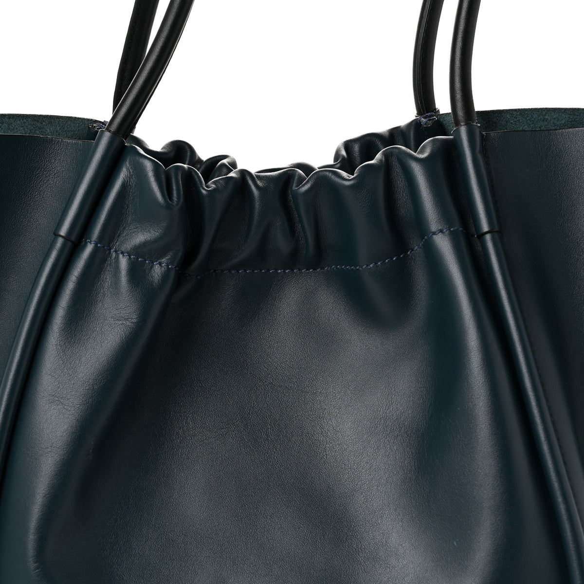 Proenza Schouler Calfskin Large Ruched Tote Petrol Green 9 of 11