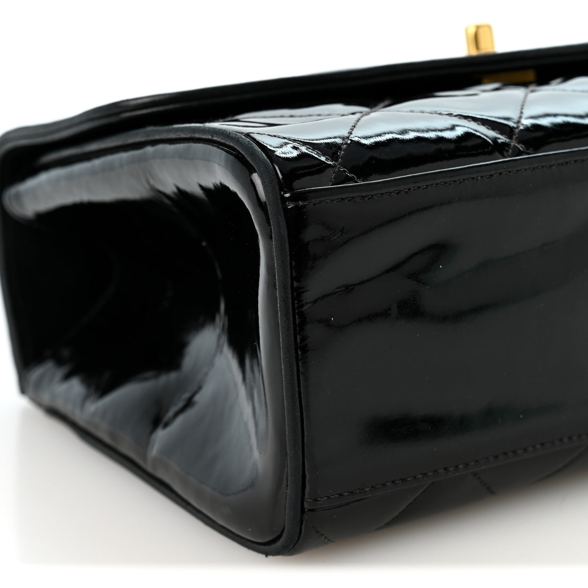 Chanel Patent Quilted Small Kelly Flap Bag Black 8 of 9