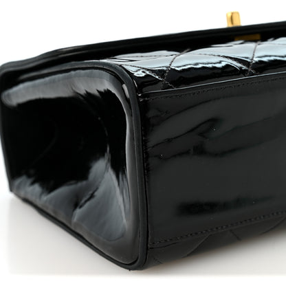 Chanel Patent Quilted Small Kelly Flap Bag Black 8 of 9