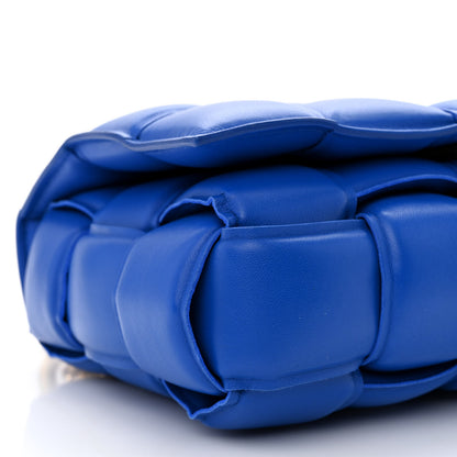 Bottega Veneta Lambskin Maxi Intreccio Padded Chain Cassette Crossbody Bag Cobalt 9 of 10