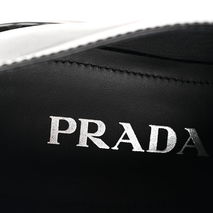 Prada Spazzolato Metal Triangle Logo 50mm Loafers 36.5 Black 8 of 9