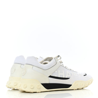 Chanel Calfskin Mesh Lycra Womens Logo Sneakers 40 White 4 of 9