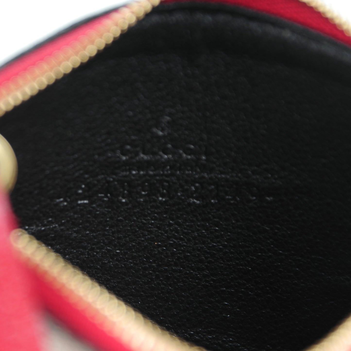 GG Supreme Monogram Tian Key Case Beige Multicolor Red