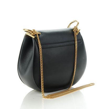Chloe Calfskin Calf Hair Leopard Print Mini Drew Shoulder Bag Black 3 of 8
