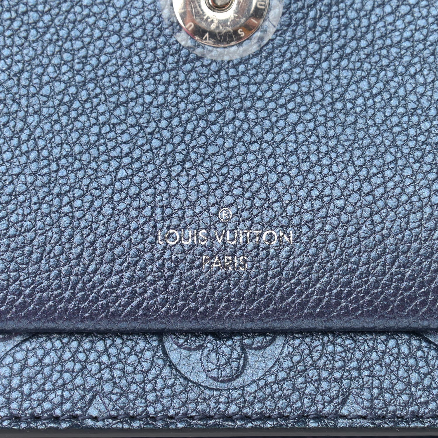 Louis Vuitton Metalli Empreinte Monogram Vavin Chain Wallet Navy Nacre 6 of 10
