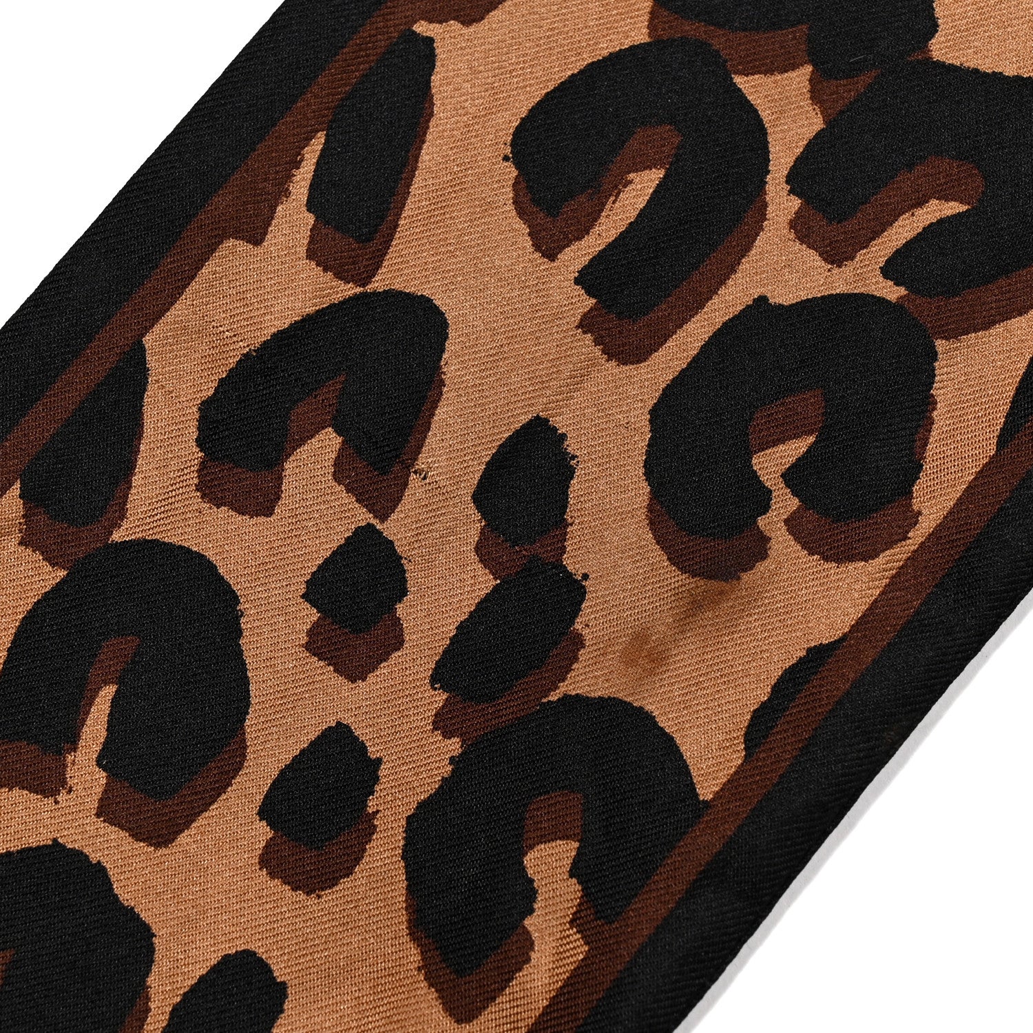 Louis Vuitton Silk Leopard Bandeau Scarf Marron 4 of 4