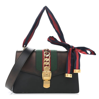 Gucci Calfskin Small Sylvie Shoulder Bag Black 1 of 17