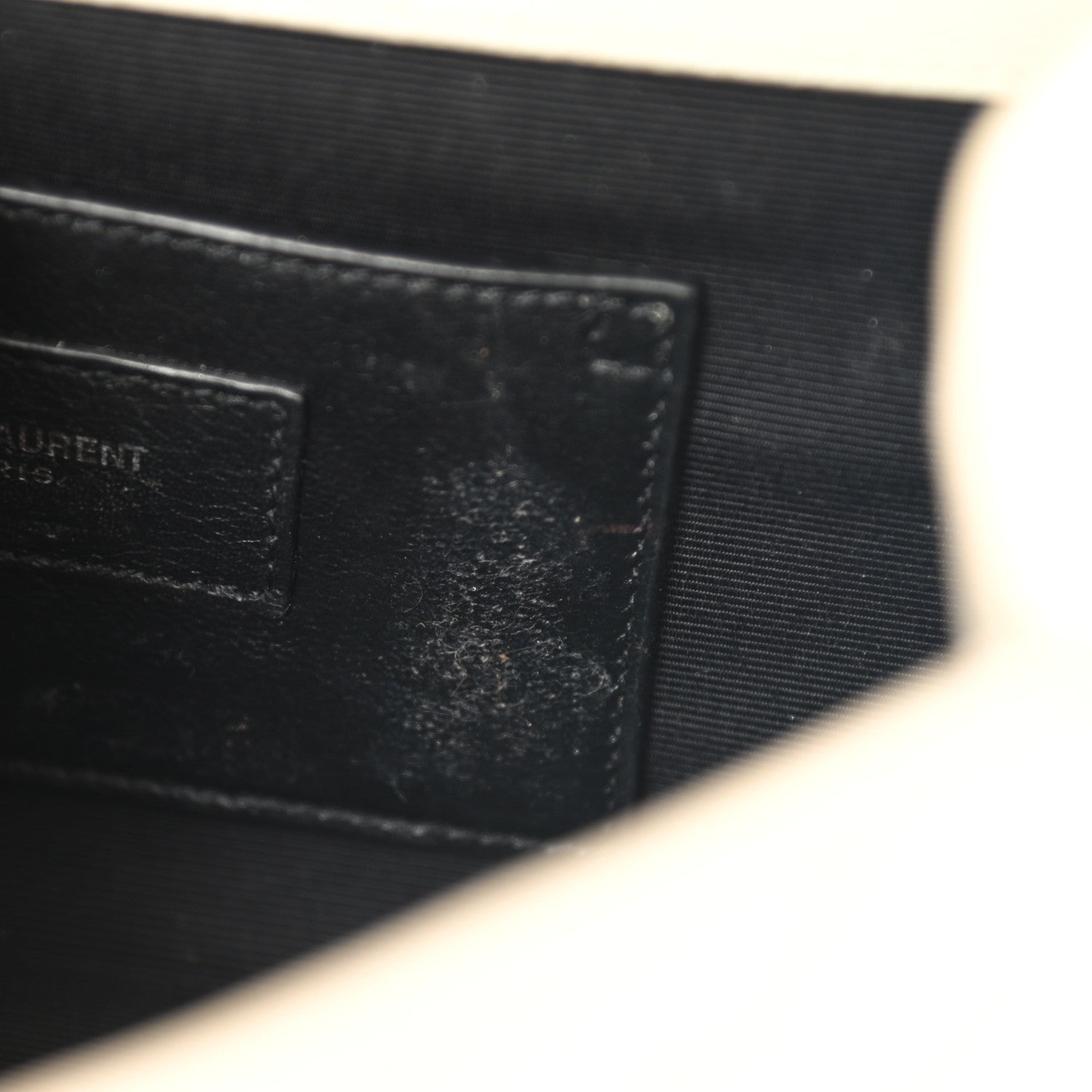 Saint Laurent Grain De Poudre Textured Mixed Matelasse Triquilt Small Monogram Satchel Crema Soft 11 of 11