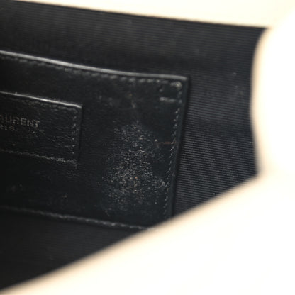 Saint Laurent Grain De Poudre Textured Mixed Matelasse Triquilt Small Monogram Satchel Crema Soft 11 of 11