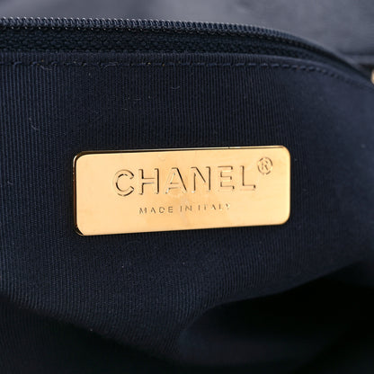 Chanel Lambskin Quilted Maxi Chanel 19 Flap Navy 6 of 11