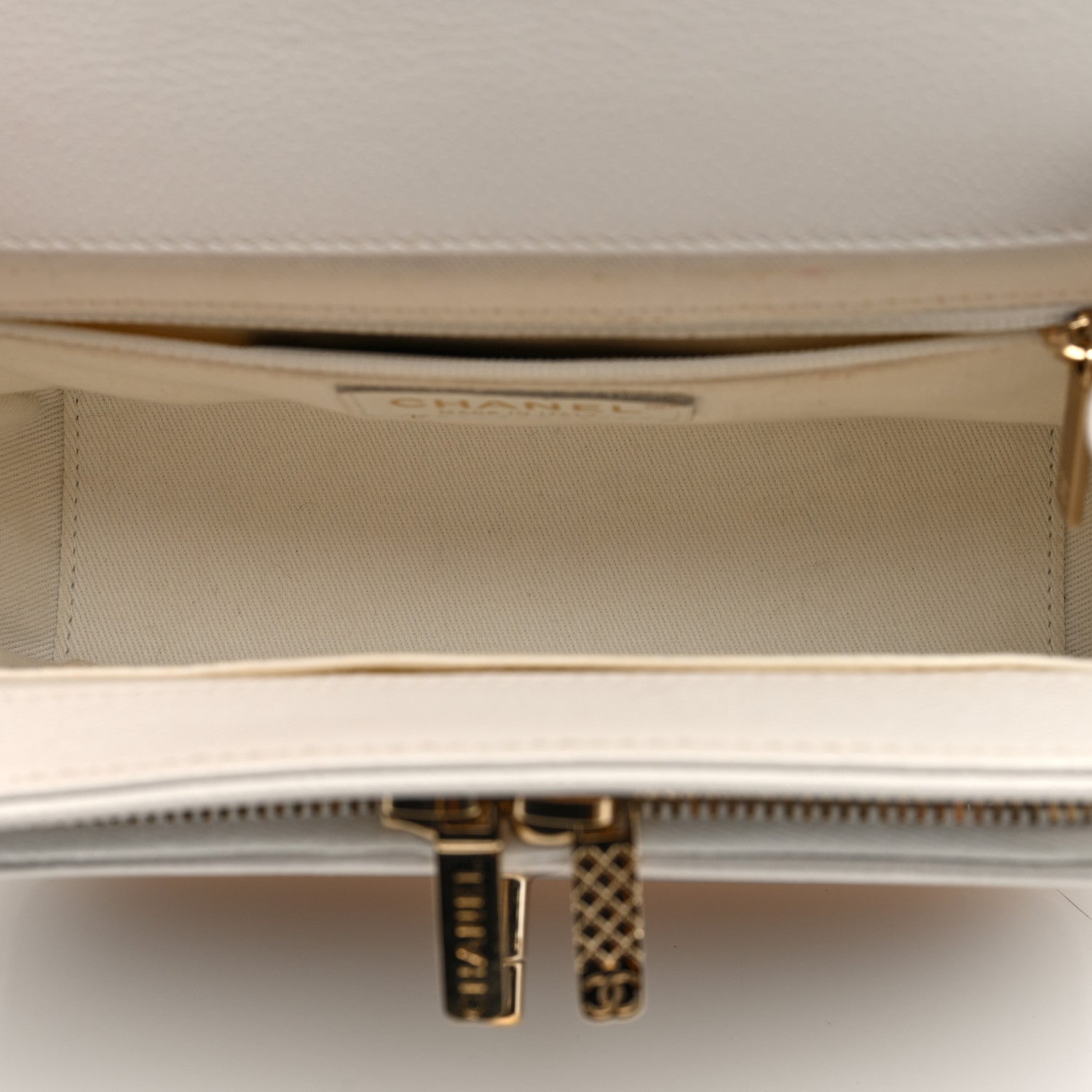 Chanel Caviar Quilted Medium Business Affinity Flap White 5 of 11