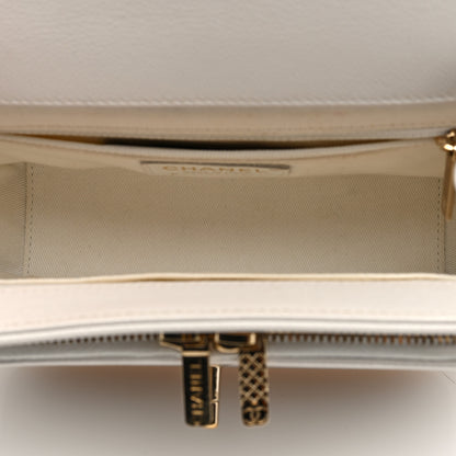 Chanel Caviar Quilted Medium Business Affinity Flap White 5 of 11