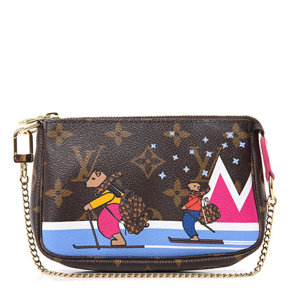 Louis Vuitton Monogram 2018 Christmas Animation Mini Bears Pochette Accessories 1 of 8