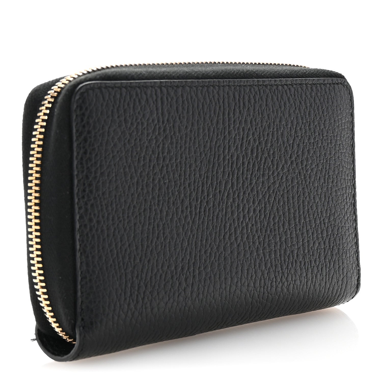 Gucci Dollar Calfskin Medium GG Zip Around Wallet Black 3 of 7