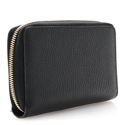 Gucci Dollar Calfskin Medium GG Zip Around Wallet Black 3 of 7