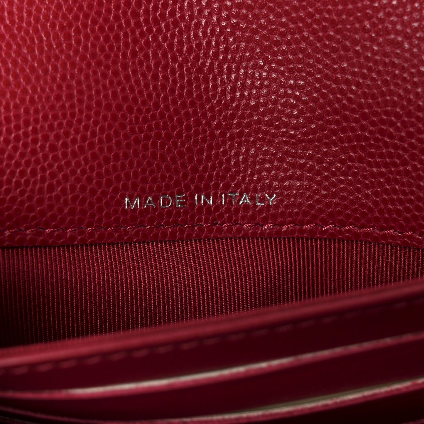 Caviar Quilted Medium Flap Wallet Red
