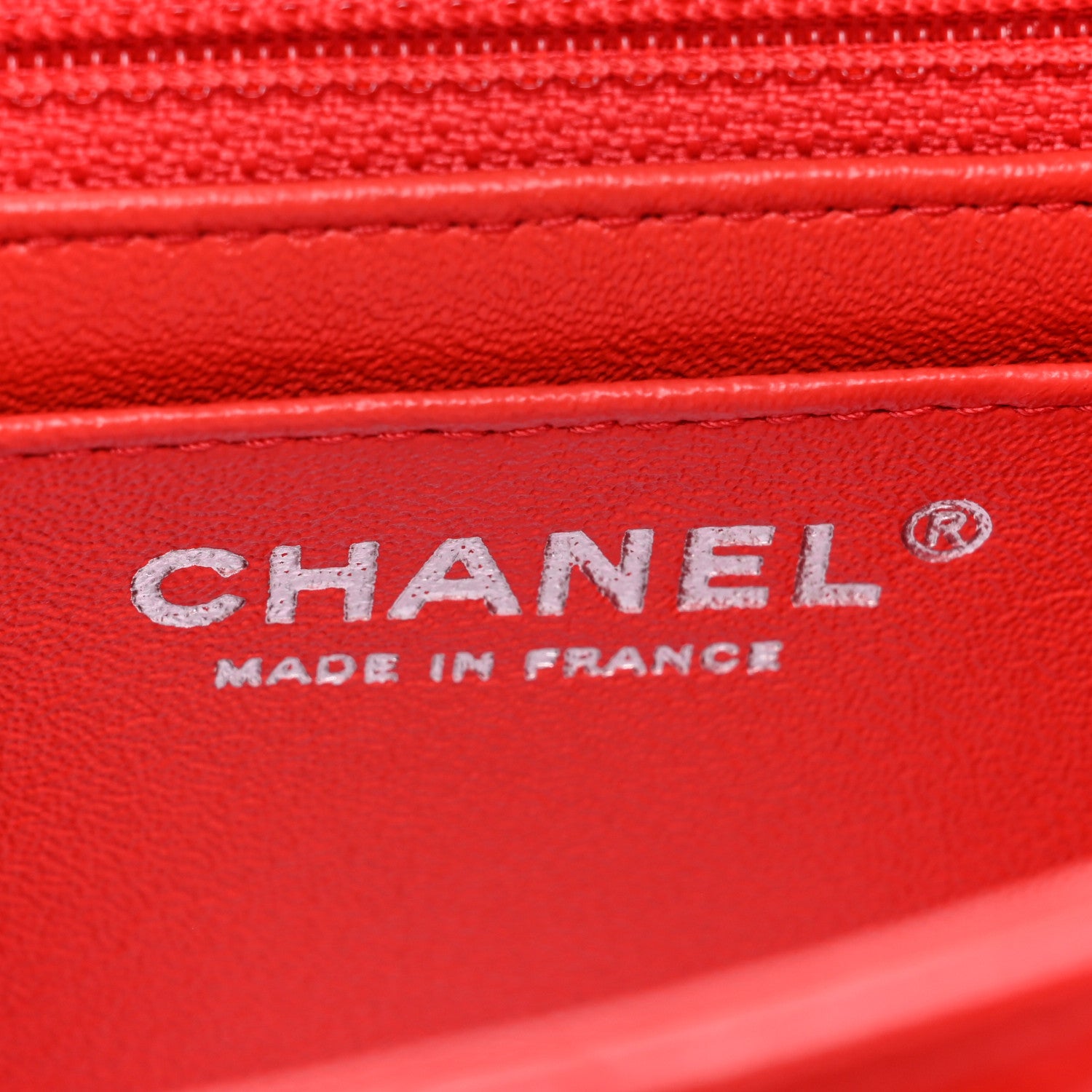 Chanel Lambskin Quilted Mini Square Flap Red 6 of 12