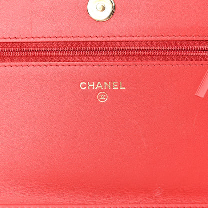 Chanel Caviar Quilted Boy Wallet On Chain WOC Red 5 of 13
