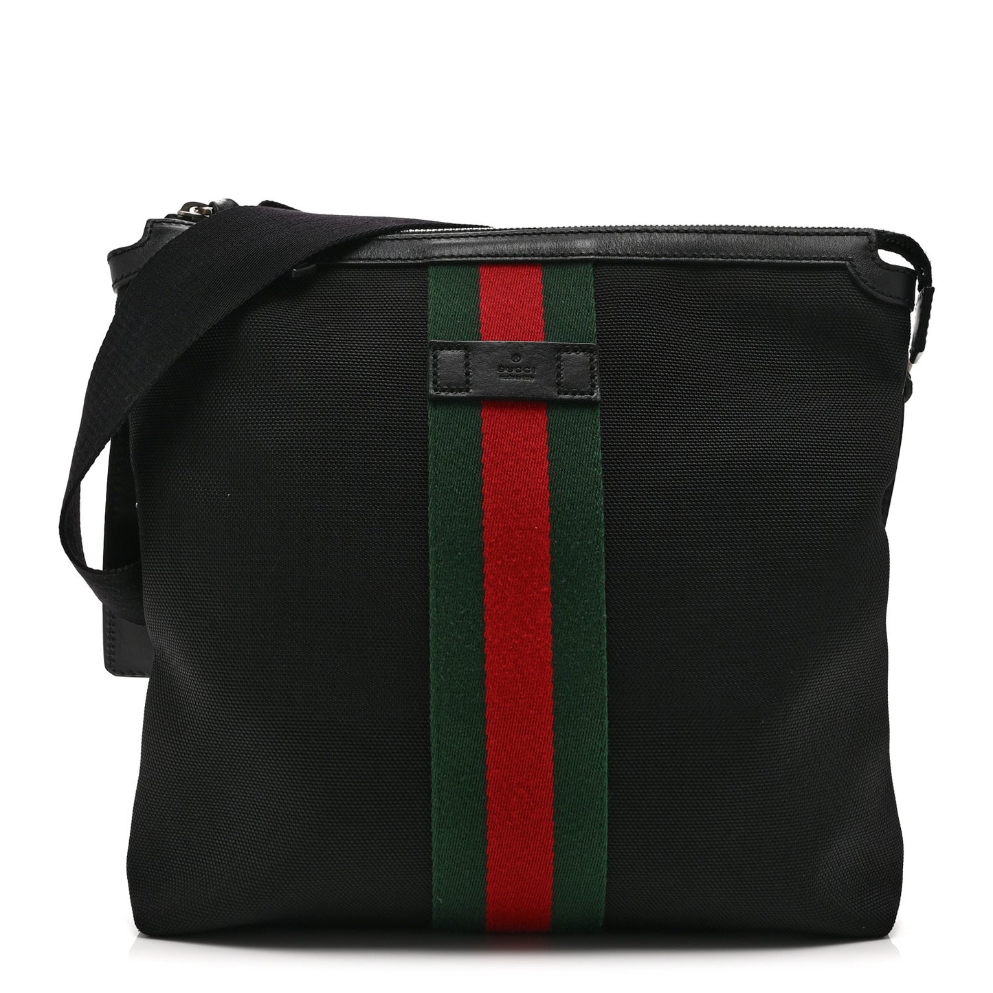 Techno Canvas Web Messenger Bag Black