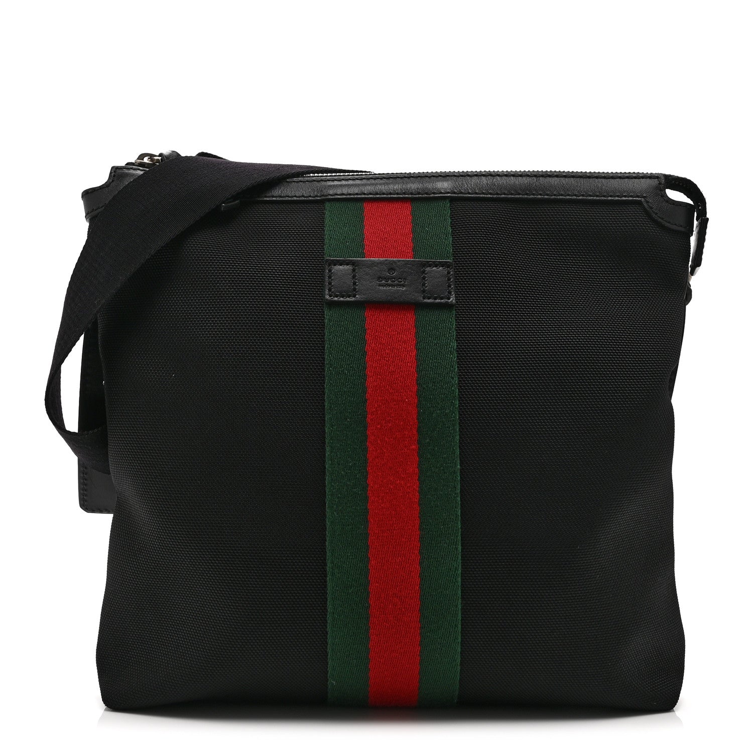 Gucci Techno Canvas Web Messenger Bag Black 1 of 11