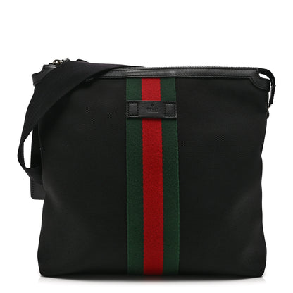 Gucci Techno Canvas Web Messenger Bag Black 1 of 11
