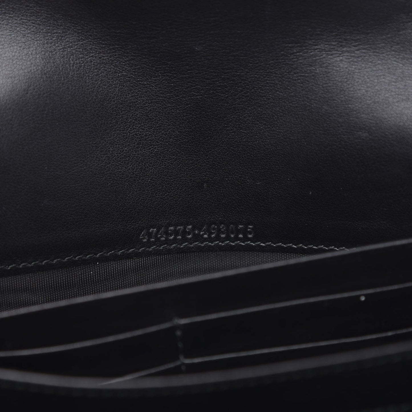Calfskin Matelasse GG Marmont Chain Wallet Black