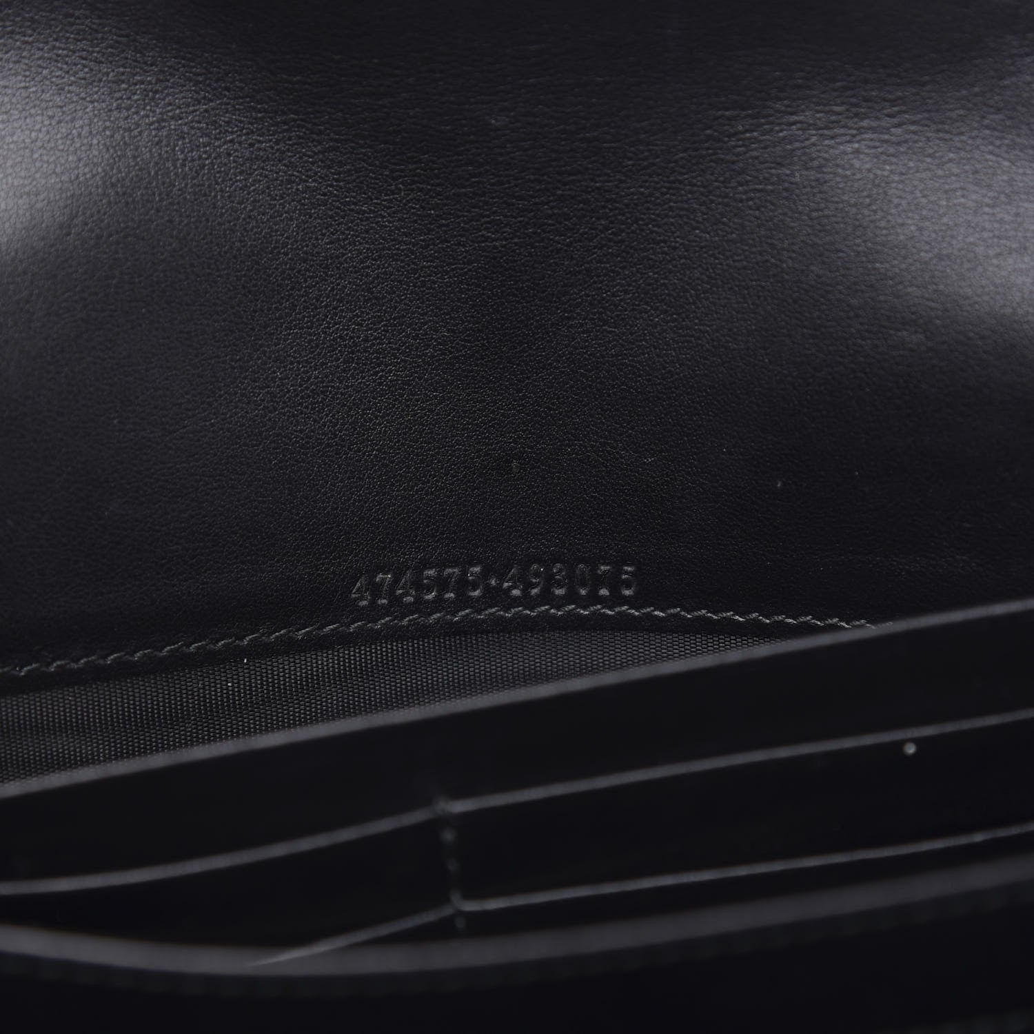 Gucci Calfskin Matelasse GG Marmont Chain Wallet Black 7 of 11