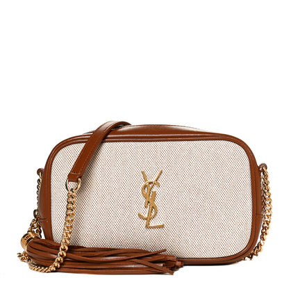 Saint Laurent Cotton Monogram Mini Lou Camera Bag Beige Brick 1 of 10