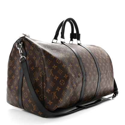 Louis Vuitton Monogram Macassar Keepall Bandouliere 55 3 of 14