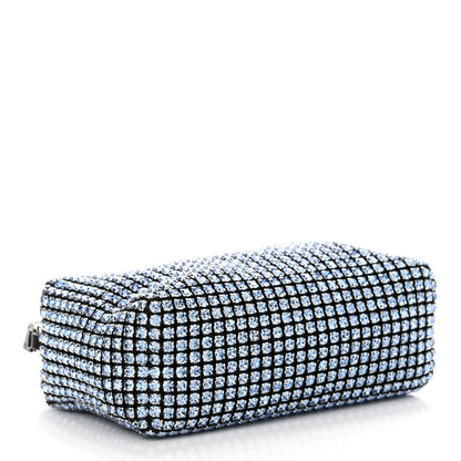 Alexander Wang Mesh Crystal Rhinestone Mini Heiress Pouch Navy 4 of 13
