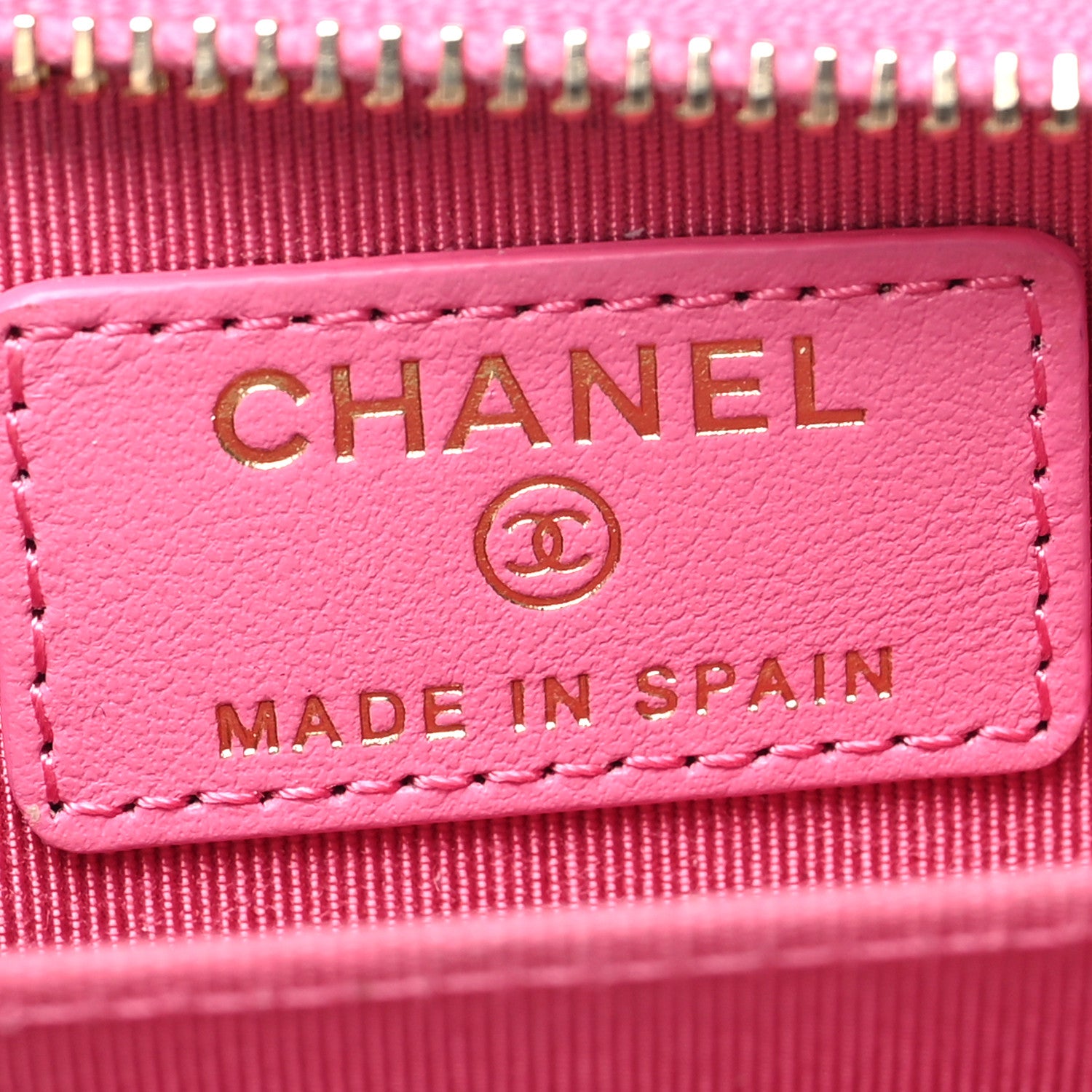 Chanel Caviar Quilted Zip Coin Purse Pink 6 of 13