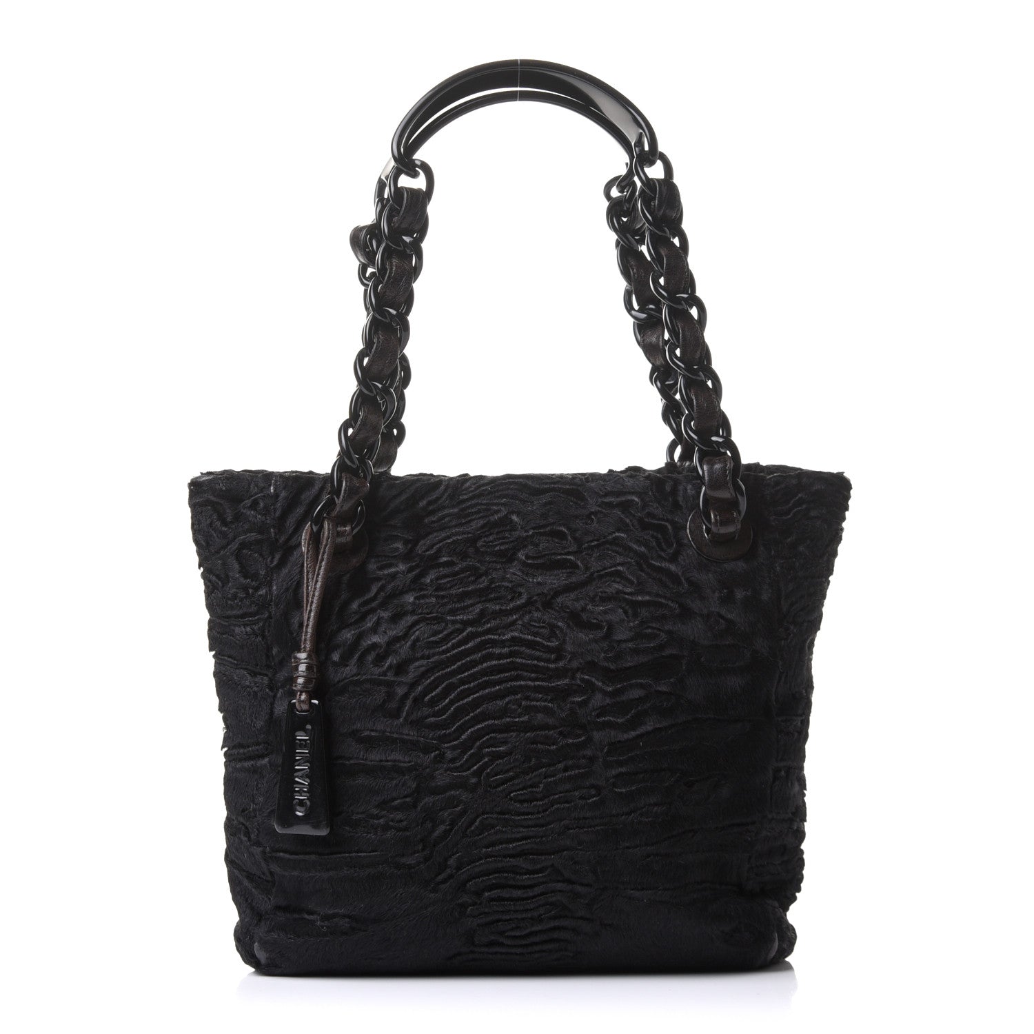 Chanel Persian Lamb Fur Tote Black 1 of 10
