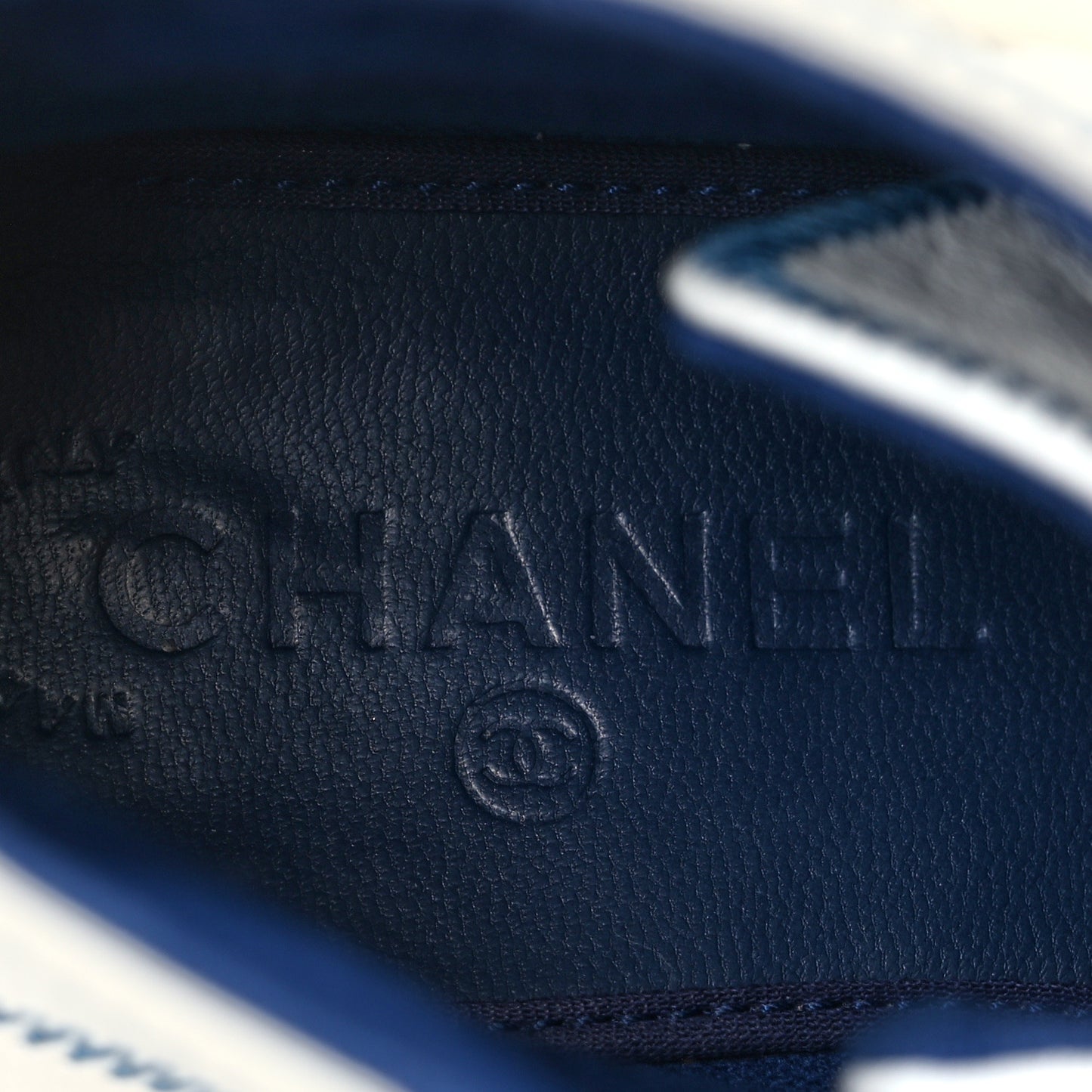 Calfskin High Top Sneakers 38 White Blue