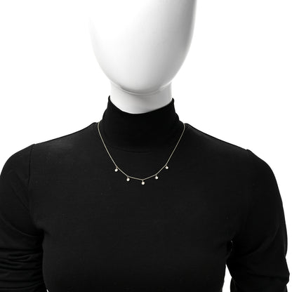 Roberto Coin 18K Yellow Gold Diamond Diamonds By The Inch Dangling Five Station Necklace 2 of 6