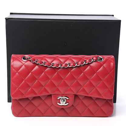 Chanel Caviar Quilted Medium Double Flap Dark Pink 10 of 10