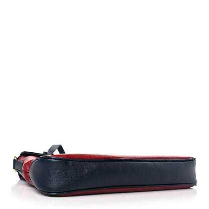 Gucci New Sakai Calfskin Lux Tri-Color Medium Dahlia Messenger Shoulder Bag New Cherry Red Sun Oil Blue 4 of 9